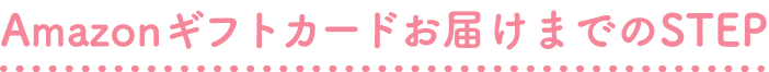 Amazonギフトカードお届けまでのSTEP